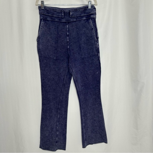Free People Movement blue pull on sweatpants bootcut size medium - Picture 1 of 8